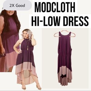 🪩ModCloth Hi-Lo Dress in Aubergine
